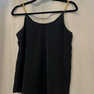 Black tank with gold chain straps. Great condition only worn for photo shoots
